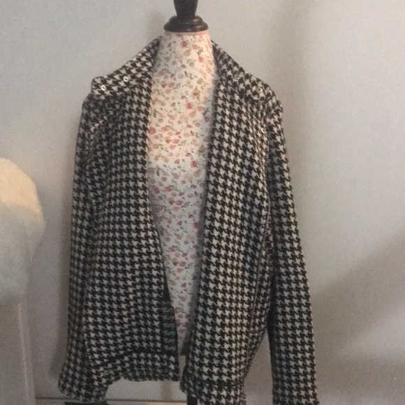 🆕NWOT*Ralph Lauren MOTO Jacket 100%Lambswool Houndstooth Size 3X - Picture 4 of 16